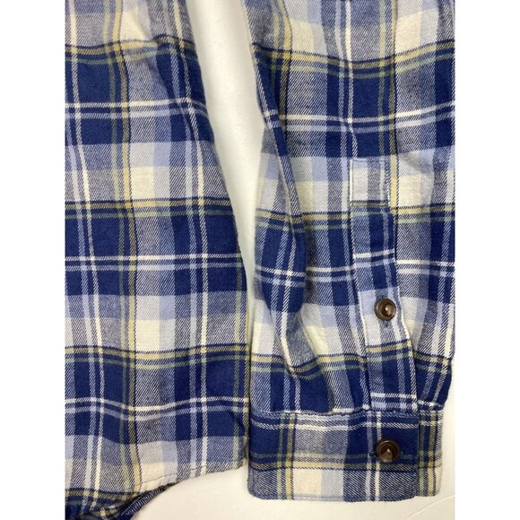 Patagonia Flannel Button Front Long Sleeve Shirt Womens Size Med Blue Activewear - Picture 5 of 7
